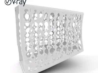 Metallic Honeycomb Mesh Structure Model Pack Low-poly 3D model