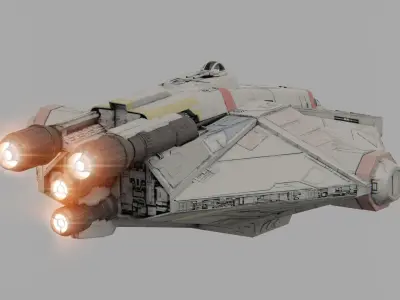 VCX-100 Ghost - Star Wars Ahsoka 3D model