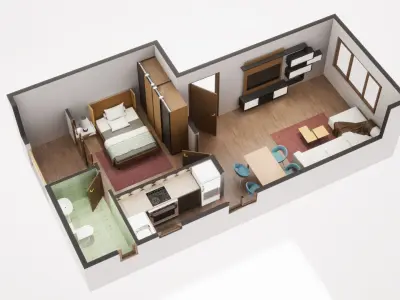 3D Floor Plan Model 19 3D model