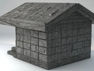 Sci-Fi Shapes - The Necropolis Low-poly 3D model