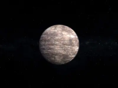 Barren Alien Planet 05 Low-poly 3D model