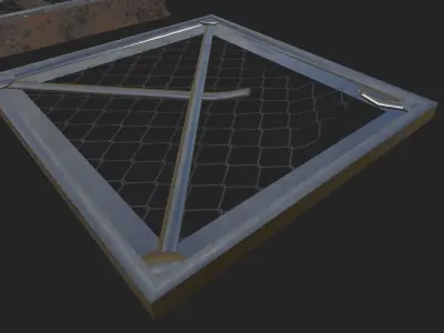 Metal Floor Low-poly 3D model
