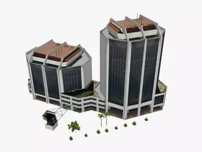 Cathedrale Square Low-poly 3D model