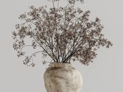 plants bouquet vase 41 3D model