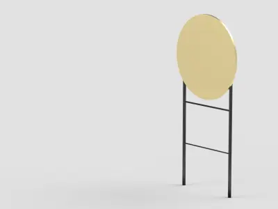 Pavement Advertising Board Mockup 3D model