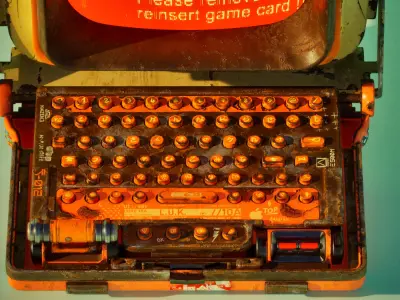 Cyberpunk Retro Scifi Terminal Game ready  3D model