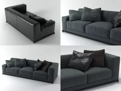 F four different sofas 3D model