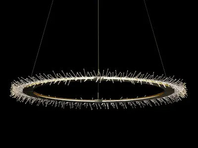 ANEMONE CIRCULAR 37 WIDE GOLD PENDANT 3D model