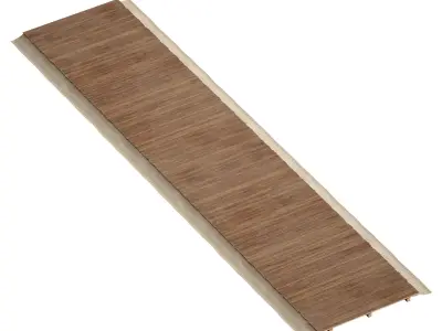 Coastal beach wooden decking access to the sea shore sand 3D model