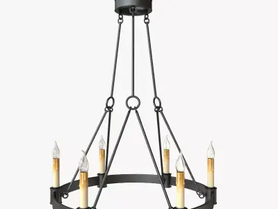 Currey and Company - Chantelaine Chandelier Lighting 3D model