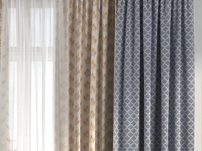 Curtain Set 206 3D model