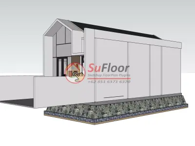 House 4x14m code 640 - Sketchup 3D model 3D model 3D model