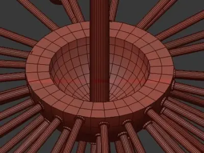 LAMPARA  SPUTNIK Icono del diseno 3D model