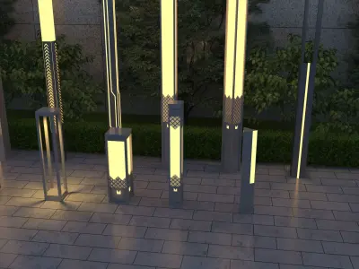 Street Light Pole 3D model buy