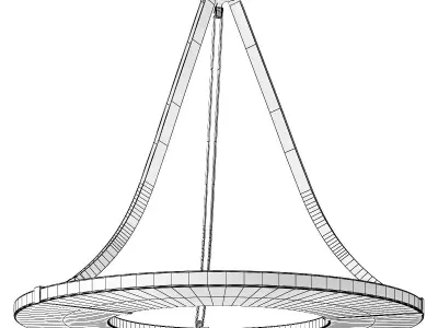 Alabaster Halo Pendant Light 3D model