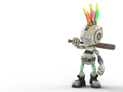 Robo Punk Low-poly 3D model