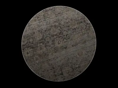 Round Carpet Low-poly 3D model