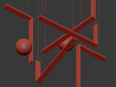 Chandelier Moder 3D model