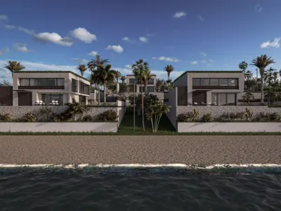  Modern Loft Villas Island Scene Lumion Ready  3D model