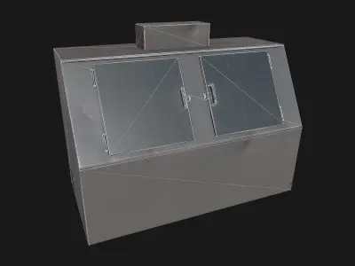 Low Poly PBR Ice Box 2 Low-poly 3D model