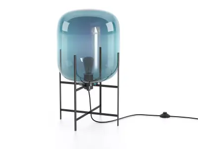 Oda table lamp with glass shade 3D model