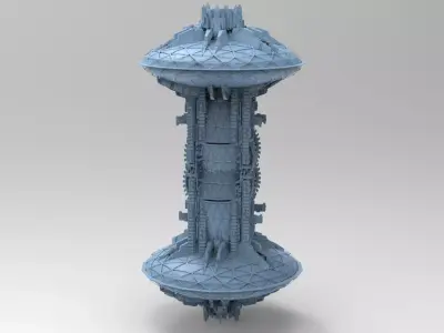 Sci fi Brazil Future Time wheel city  3D model