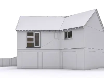 Townhouse 17 Low-poly 3D model