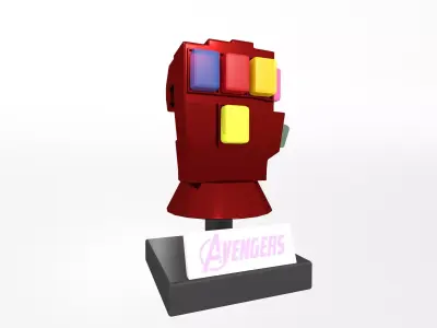 Lego Infinity Gauntlet v3 002 Low-poly 3D model