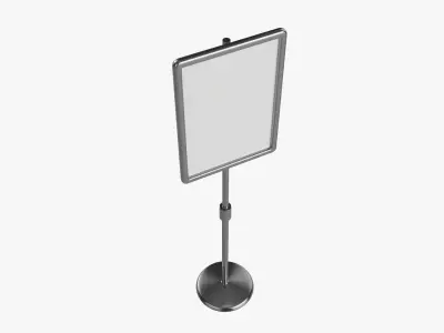 Floor standing display menu mockup 3D model