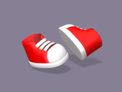 Cartoon Shoes  Low-poly 3D model