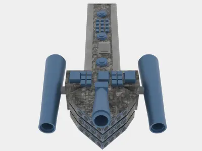 TX-500 Spaceship  Low-poly 3D model