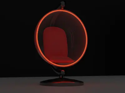 Transparent Bubble hanging Chair 3D model