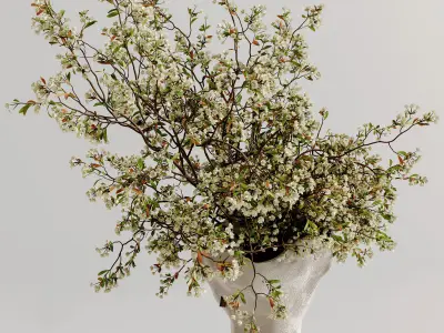 plants bouquet vase 48 3D model