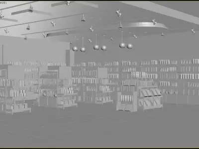 Makeup store 3D model 3D model