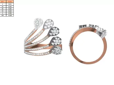Ladies-Elegant Stone Rings For Womens 116 3D print model
