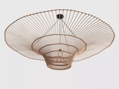 Rattan Pendant Lamp - MyLamp Likya 3D model