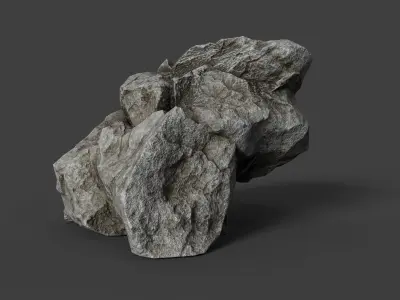 Rock 6-1 Low-poly 3D model