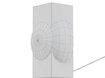 Atlas table lamp with base and light bulb 3D model