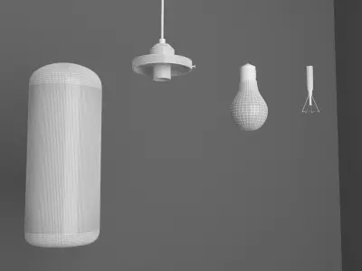 Lamp glass loft 3D model