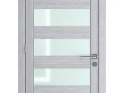 Door-043 interior door with slats 3D model
