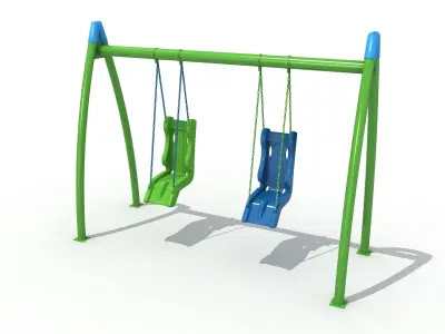 Kids Game Play Equipment 004 Disabled Swing 3D model
