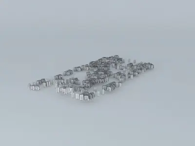 Trees in culture street  Free 3D model