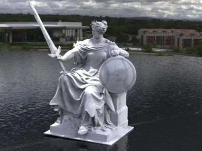 Britannia Statue 1 3D 3D model