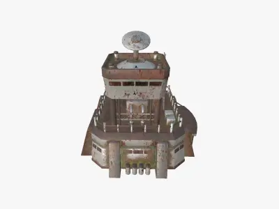 SciFi Facility B10 Abandoned - Sci Fi Exterior Design Low-poly 3D model