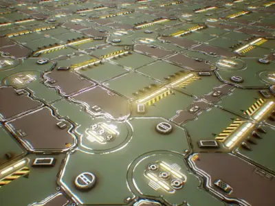 PBR Sci-Fi Spaceship Texture 27 Low-poly 3D model