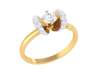 Women Ring  Render 3dm STL OBJ FBX Details 3D print model 307