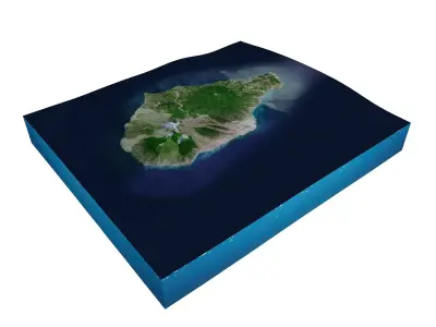 Montserrat Island 3D model