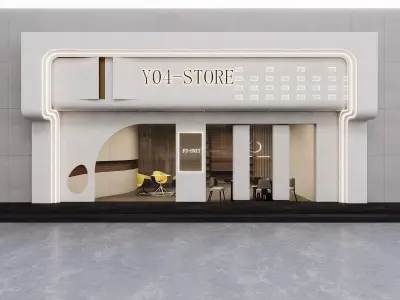 Modern Retail Storefront 3D model