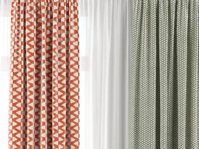 Curtain Set 214C 3D model