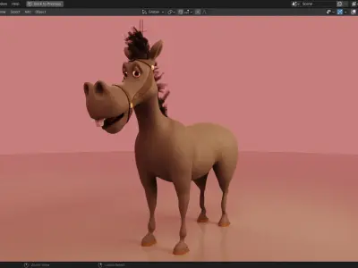 Stanley Horse 3D Model  Low-poly 3D model